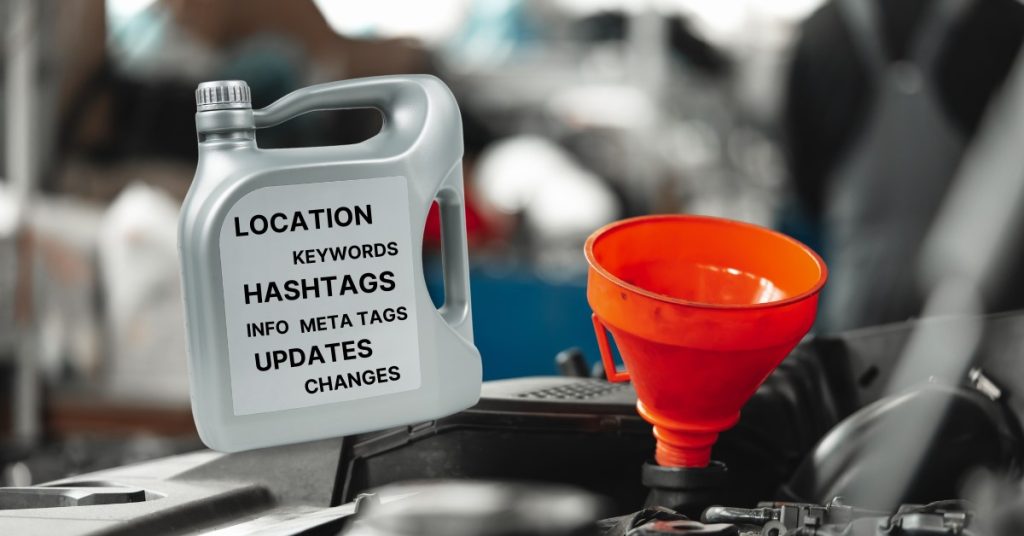 webindays an oil bottle as fuel for a car for hashtags and meta tags, blog-tips-Basic Maintenance (6)